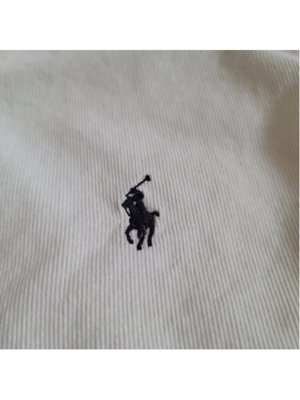 Ralph Lauren Boys SMALL 8/10 Ivory Button Down Shirt Pony Logo CORDUROY Classic